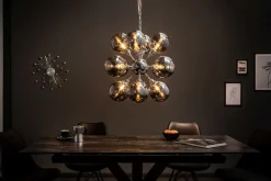 Sale Invicta Interior Pendelleuchte Kugel Schirme in Silber Modern Design