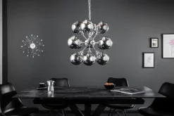 Sale Invicta Interior Pendelleuchte Kugel Schirme in Silber Modern Design