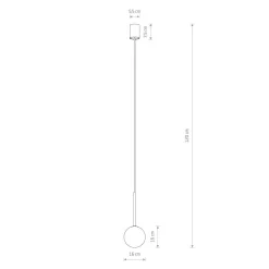 Clearance Nowodvorski Pendelleuchte Kugel Schirm Ø 16 cm in Schwarz Weiß Gold G9