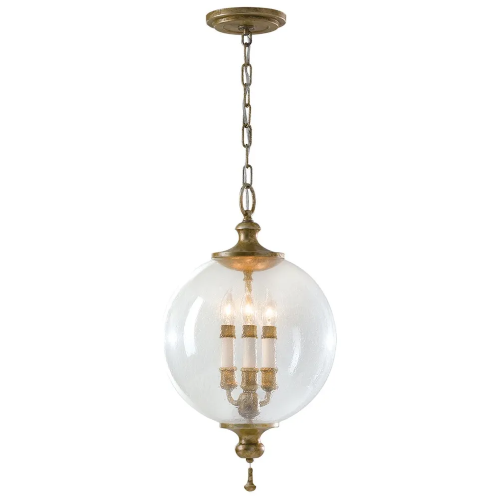 Online Elstead Pendelleuchte Kugelschirm Ø 30,5 cm in Antik verstellbar PALLO