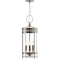 Elstead Pendelleuchte KUPOLA Nickel Ø26cm kürzbar Lampe* Hängelampen|Rustikale Lampen