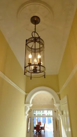 Elstead Pendelleuchte KUPOLA Nickel Ø26cm kürzbar Lampe* Hängelampen|Rustikale Lampen