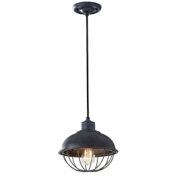 Best Elstead Pendelleuchte LANA Schwarz Ø25cm verstellbar Lampe