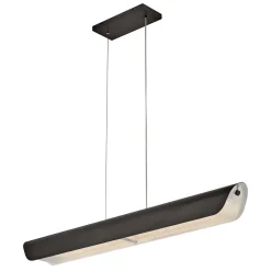 Online Elstead Pendelleuchte LED 116,8 cm lang Metall Glas Schwarz Modern