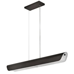Online Elstead Pendelleuchte LED 116,8 cm lang Metall Glas Schwarz Modern