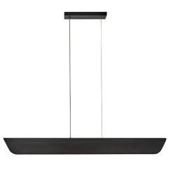 Online Elstead Pendelleuchte LED 116,8 cm lang Metall Glas Schwarz Modern