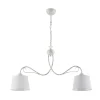 New Jupiter Pendelleuchte LOCOLA Weiß 2 Stoffschirme Esszimmer