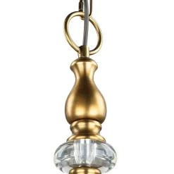 New Elstead Pendelleuchte LYN Messing Ø30cm kürzbar Lampe