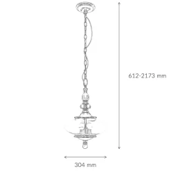 New Elstead Pendelleuchte LYN Messing Ø30cm kürzbar Lampe