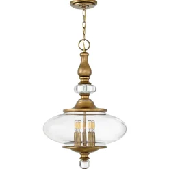 Online Elstead Pendelleuchte LYN Messing Antik Ø46cm Lampe