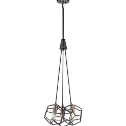 New Elstead Pendelleuchte MALIA Ø20cm 3xE27 Industrie Lampe
