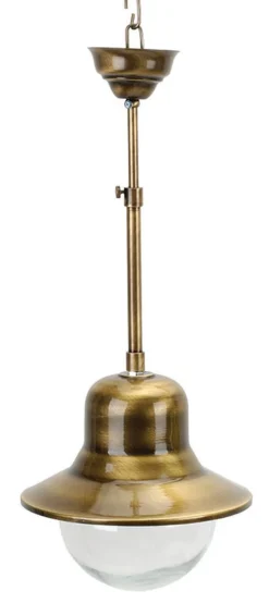 Sale Lido Pendelleuchte Messing Garten rund Maritim IP23