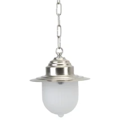 Clearance Lido Pendelleuchte Messing Glas wetterfest in Nickel