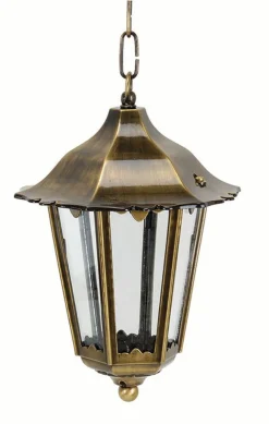 Online Lido Pendelleuchte Messing IP43 außen Rustikal SITIA