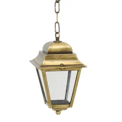 New Lido Pendelleuchte Messing IP43 Außenbereich Rustikal