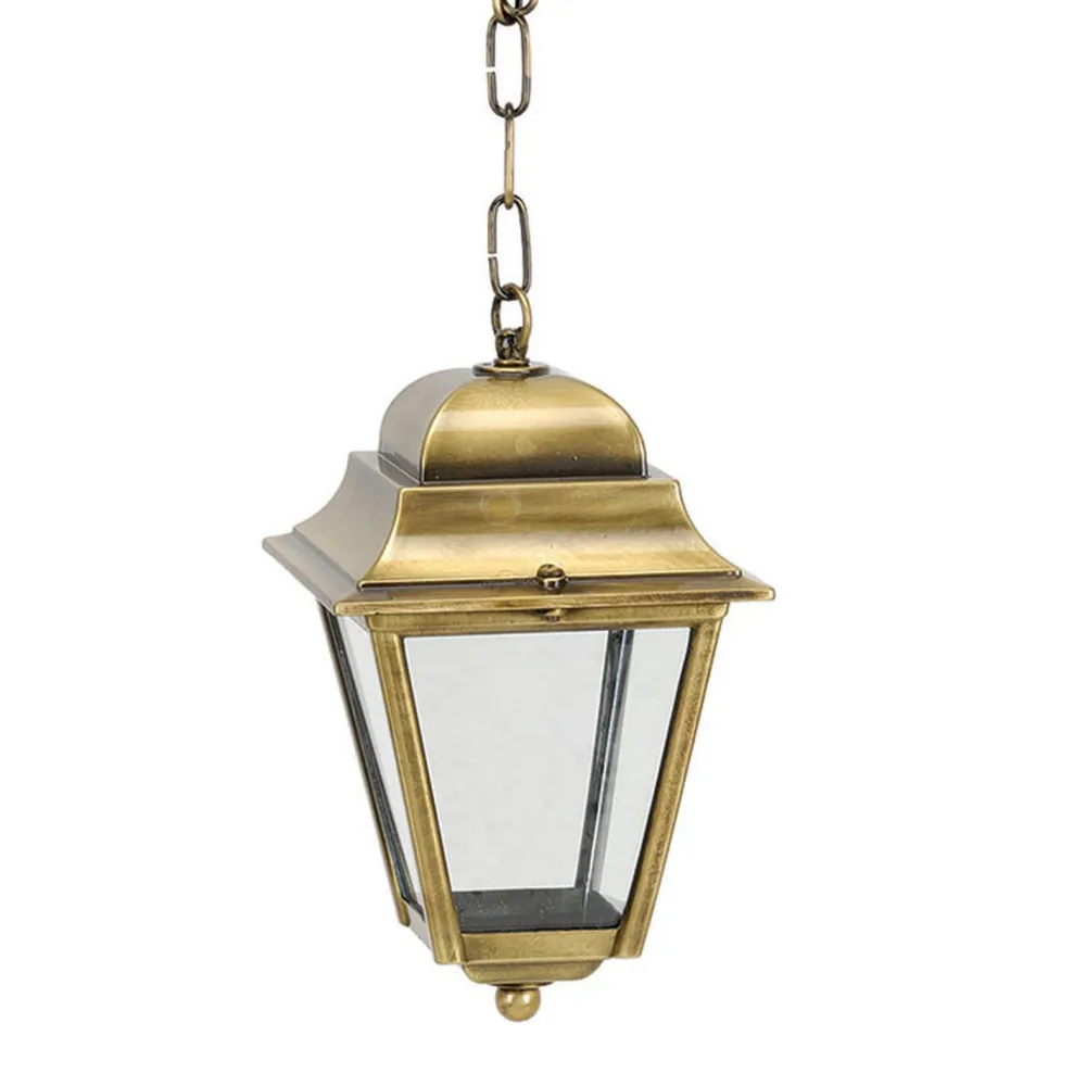 New Lido Pendelleuchte Messing IP43 Außenbereich Rustikal