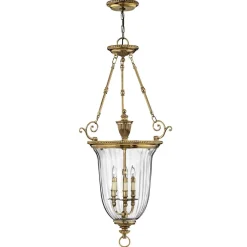 Elstead Pendelleuchte Messing massiv Glas Esszimmer Barock* Hängelampen|Wohnzimmerlampen