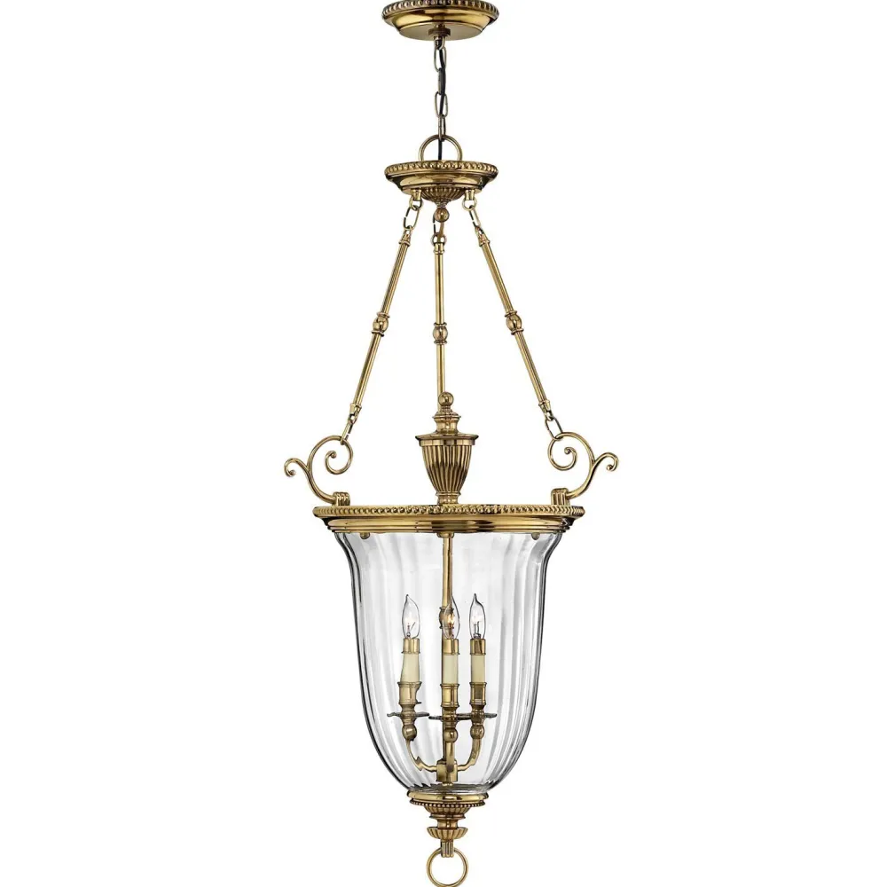 Elstead Pendelleuchte Messing massiv Glas Esszimmer Barock* Hängelampen|Wohnzimmerlampen