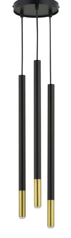 Sigma Pendelleuchte Messing Schwarz Gold G9 16 cm 3-flammig* Moderne Lampen|Messinglampen