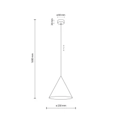 TK Lighting Pendelleuchte Metall Ø 25 cm H: 160 cm verstellbar Orange E27* Hängelampen|Esszimmer Lampen