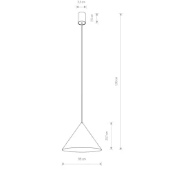 Sale Nowodvorski Pendelleuchte Metall Ø 35 cm Grau Retro GU10 Kegelschirm