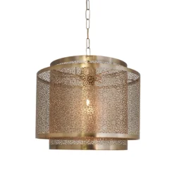 Hot By Rydéns Pendelleuchte Metall B: 34 cm H: max. 120 cm E27 in Messing