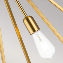 Elstead Pendelleuchte Metall B: 48,9 cm in Messing E27 verstellbar* Hängelampen|Bürolampen