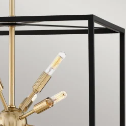 Discount Elstead Pendelleuchte Metall B: 51 cm Messing Schwarz 12x E14