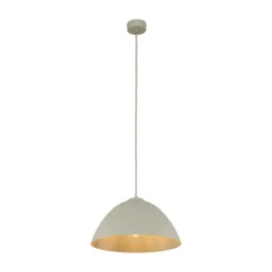 TK Lighting Pendelleuchte Metall Beige Ø 34 cm rund Höhe verstellbar E27* Hängelampen|Esszimmer Lampen