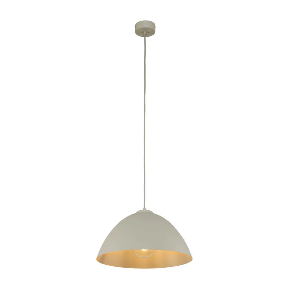 TK Lighting Pendelleuchte Metall Beige Ø 34 cm rund Höhe verstellbar E27* Hängelampen|Esszimmer Lampen