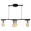 By Rydéns Pendelleuchte Metall E27 4-flammig 90 cm breit Schwarz Messing* Hängelampen|Wohnzimmerlampen