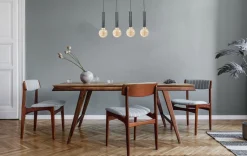 Masterlight Pendelleuchte Metall 4-flammig Schwarz für E27* Wohnzimmerlampen|Esszimmer Lampen