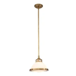 Hot Elstead Pendelleuchte Metall Glas Ø 29,2 cm rund E27 Industrial