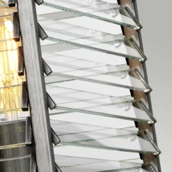 Elstead Pendelleuchte Metall Glas B: 39,4 cm Gunmetal Grau 4x E27* Hängelampen|Bürolampen