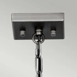 Elstead Pendelleuchte Metall Glas B: 39,4 cm Gunmetal Grau 4x E27* Hängelampen|Bürolampen