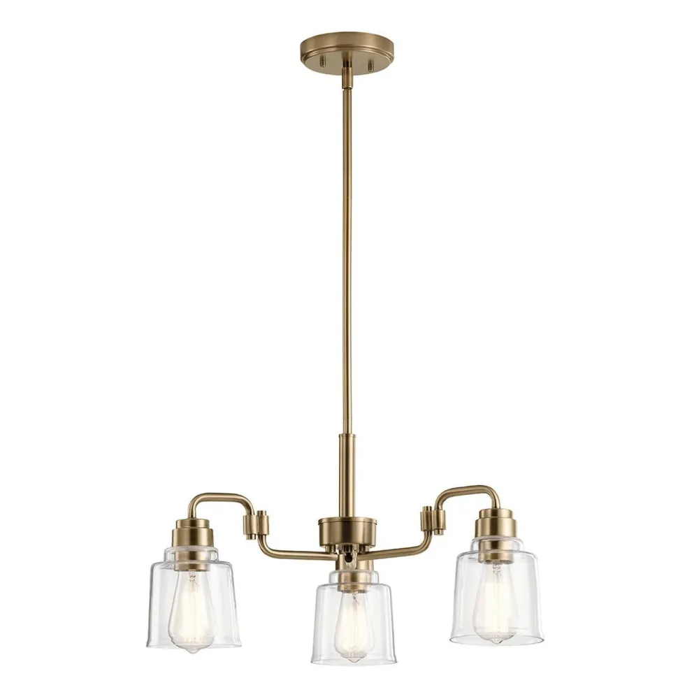 Hot Elstead Pendelleuchte Metall Glas H: max. 148,4 cm 3-flammig