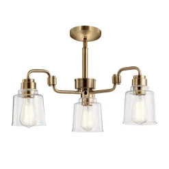 Hot Elstead Pendelleuchte Metall Glas H: max. 148,4 cm 3-flammig