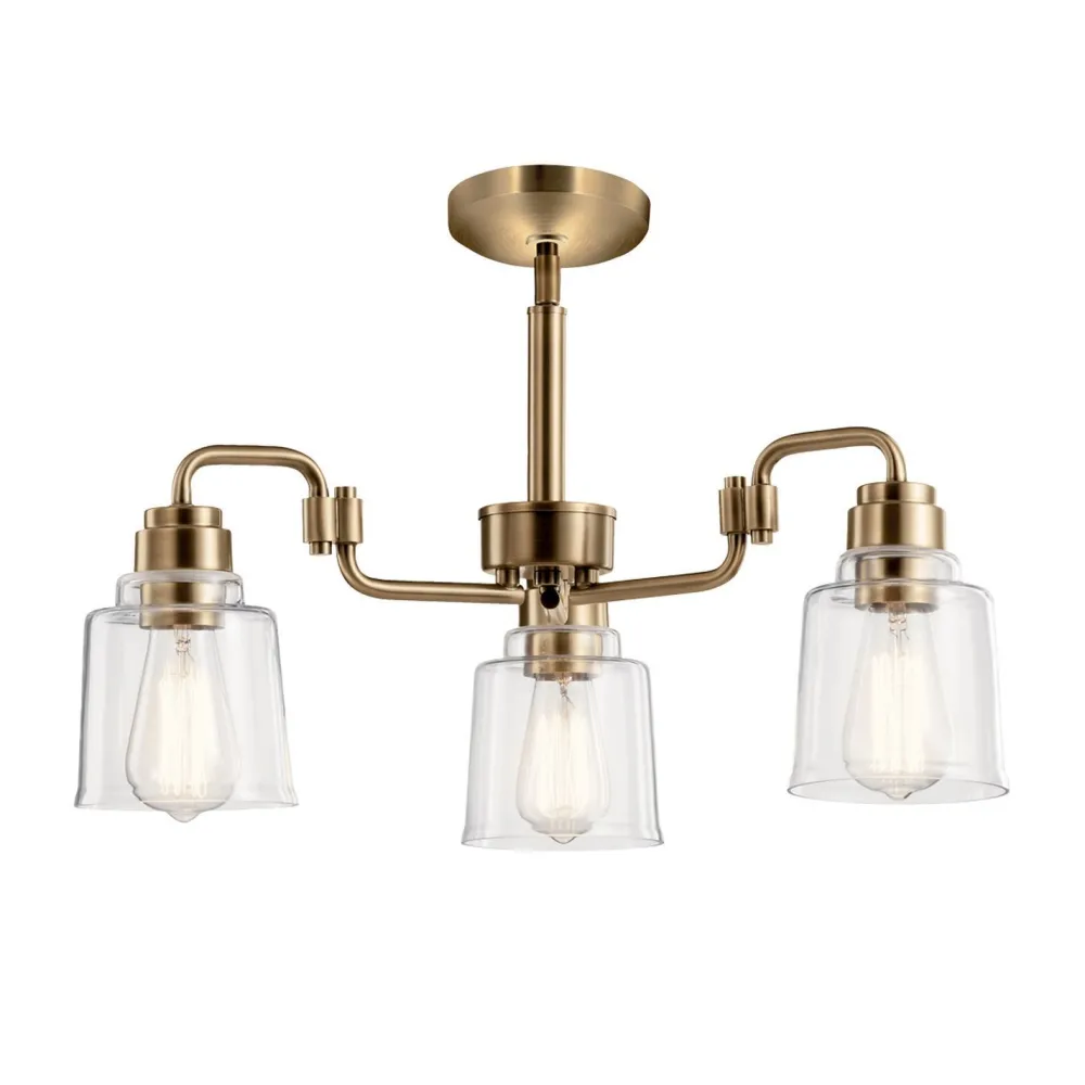 Hot Elstead Pendelleuchte Metall Glas H: max. 148,4 cm 3-flammig