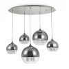 Maytoni Pendelleuchte Metall Glas H: max. 95 cm Nickel E27 JOY* Hängelampen|Esszimmer Lampen