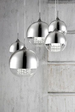 Maytoni Pendelleuchte Metall Glas H: max. 95 cm Nickel E27 JOY* Hängelampen|Esszimmer Lampen