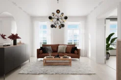 By Rydéns Pendelleuchte Metall Glas 80 cm breit Schwarz Gold 8x G9* Hängelampen|Wohnzimmerlampen