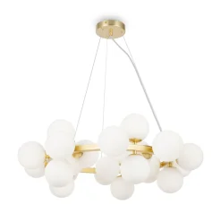 Maytoni Pendelleuchte Metall Glas G9 B: 69 cm H: max. 135,4 cm