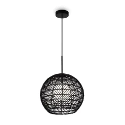 Clearance Maytoni Pendelleuchte Metall Glas G9 rund D: 30 cm Schwarz Weiß