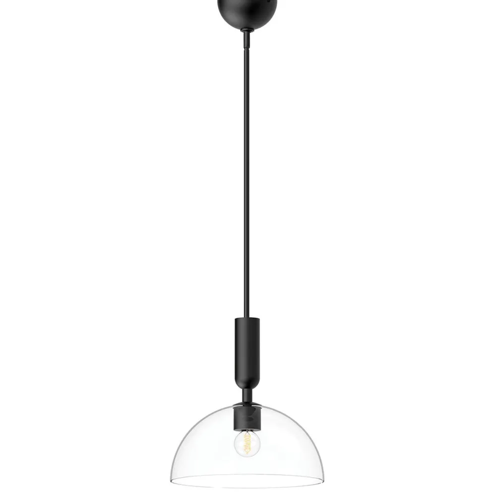 Sale Elstead Pendelleuchte Metall Glas rund D: 30,5 cm Schwarz E27