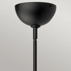 Sale Elstead Pendelleuchte Metall Glas rund D: 30,5 cm Schwarz E27