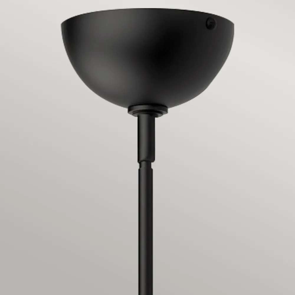 Sale Elstead Pendelleuchte Metall Glas rund D: 30,5 cm Schwarz E27