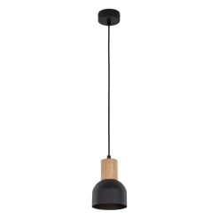 TK Lighting Pendelleuchte Metall Holz Ø 11,5 cm klein E27 Skandinavisch* Hängelampen|Esszimmer Lampen