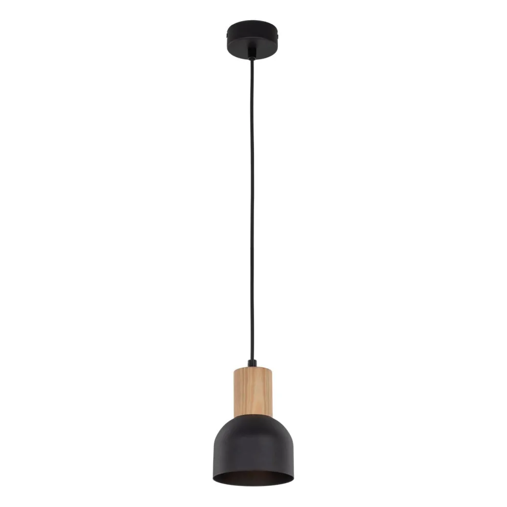 TK Lighting Pendelleuchte Metall Holz Ø 11,5 cm klein E27 Skandinavisch* Hängelampen|Esszimmer Lampen