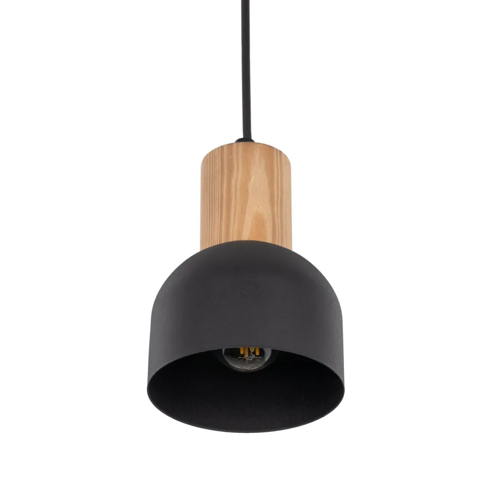 TK Lighting Pendelleuchte Metall Holz Ø 11,5 cm klein E27 Skandinavisch* Hängelampen|Esszimmer Lampen