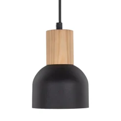TK Lighting Pendelleuchte Metall Holz Ø 11,5 cm klein E27 Skandinavisch* Hängelampen|Esszimmer Lampen